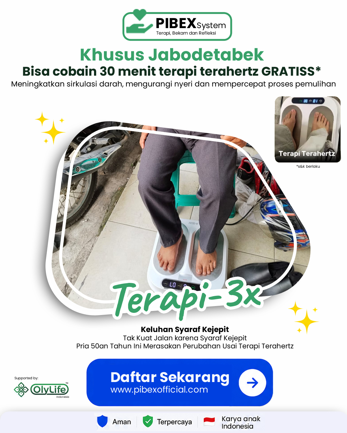 Tak Kuat Jalan Karena Syaraf Kejepit, Pria 50 Tahun Ini Merasakan Perubahan Usai Terapi Terahertz